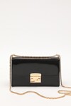 Black Patent Leather Womens Shoulder Bag 930182