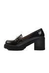 Black Patent Leather High Heel Womens Casual Shoes 572401 Z