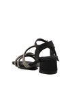Black Stoned Girls Sandals 21 P