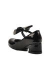 Black Bowknot Ribboned Girl Ballerina Flats 36 P