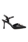 Black Thin Heeled Womens Evening Shoes PC-54717 Z