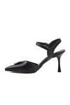Black Thin Heeled Womens Evening Shoes PC-54717 Z