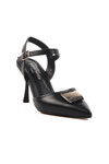 Black Thin Heeled Womens Evening Shoes PC-54717 Z