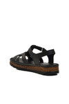 Black Velcro Womens Sandals 492127 Z