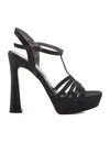 Black Womens Heeled Sandals PC-54504 Z