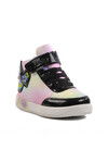 Black Velcro Ankle Girls Sneakers 6503 P