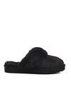 Black Fur-lined Womens Home Slippers PC-54392 Z