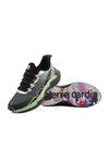 Black Green Memory Foam Lightweight Mens Sneakers PCI-11052 M