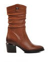 Tan Genuine Leather Womens Boots 1928157K Z