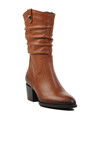 Tan Genuine Leather Womens Boots 1928157K Z