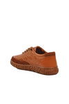 Tan Suede Genuine Leather Womens Casual Shoes 1049-1 Z