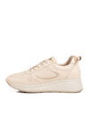 Beige Air Flow Genuine Leather Womens Casual Shoes 2216654Y Z