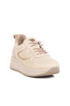 Beige Air Flow Genuine Leather Womens Casual Shoes 2216654Y Z