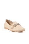 Beige Lightweight Knit Womens Ballerinas 517029 Z