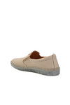 Beige Genuine Leather Womens Casual Shoes 04035 Z