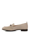 Beige Genuine Leather Womens Casual Shoes 44251 Z