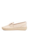 Beige Genuine Leather Anatomic Womens Casual Shoes F-2045 Z