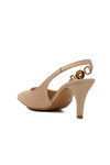 Beige Womens Thin Heel Shoes 312390 Z