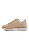 Beige Lace-Up Womens Sneakers 707 Z
