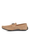 Beige Suede Genuine Leather Mens Casual Shoes Welfare M