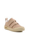 Beige Velcro Linen Boys Sneakers 545 F