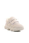 White Velcro Lightweight Girls Sneakers Cayt B