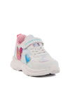 White Blue Velcro Mesh Girls Sneakers Ruffon F