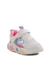 White Velcro Lightweight Girls Sneakers 1901 P