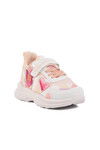 White Powder Velcro Mesh Girls Sneakers Ruffon F