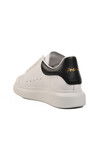 Beyaz Siyah Hakiki Deri Erkek Sneaker Premium 02028 M