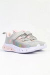 Gri Triko Işıklı Cırtlı Çocuk Spor Ayakkabı BNI-10124 P