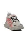 Silver Pink Velcro Mesh Lightweight Girls Sneakers Ruffon F