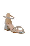 Silver Stone Embroidered Girls Sandals 254 RY 6504 F