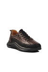 Brown Genuine Leather Mens Casual Shoes 1004 M
