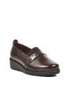 Brown Genuine Leather Womens Casual Shoes BB0114 Z