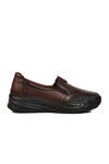 Brown Genuine Leather Womens Casual Shoes 0042 Z