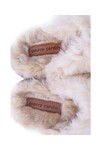 Cream Fur Lined Womens Home Slippers PC-54392 Z