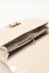 Cream Patent Leather Womens Shoulder Bag 930182