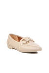 Cream Thin Sole Light Womens Ballerinas B-36 Z