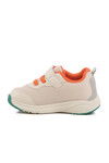 Krem Cırtlı Fileli Hafif Unisex Çocuk Spor Ayakkabı 1931 İ