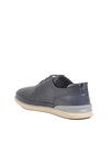 Navy Blue Genuine Leather Mens Casual Shoes Lion M