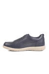 Navy Blue Genuine Leather Mens Casual Shoes LO2080-F604 M