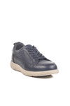 Navy Blue Genuine Leather Mens Casual Shoes LO2080-F604 M