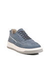 Blue Nubuck Genuine Leather Mens Casual Shoes LO2140-2090 M