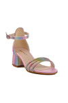 Pink Stone Embroidered Girls Sandals 254 RY 6504 F