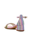 Pink Stone Embroidered Girls Sandals 254 RY 6504 F