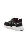 Black and White Velcro Mesh Lightweight Boys Sneakers 2320 F