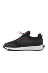 Black and White Mesh Lock Lace-Up Mens Sneakers Canis M