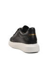 Black and White Genuine Leather Mens Sneaker Premium 02028 M