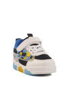 White Velcro Mesh Lighted Boys Sneakers Legos B